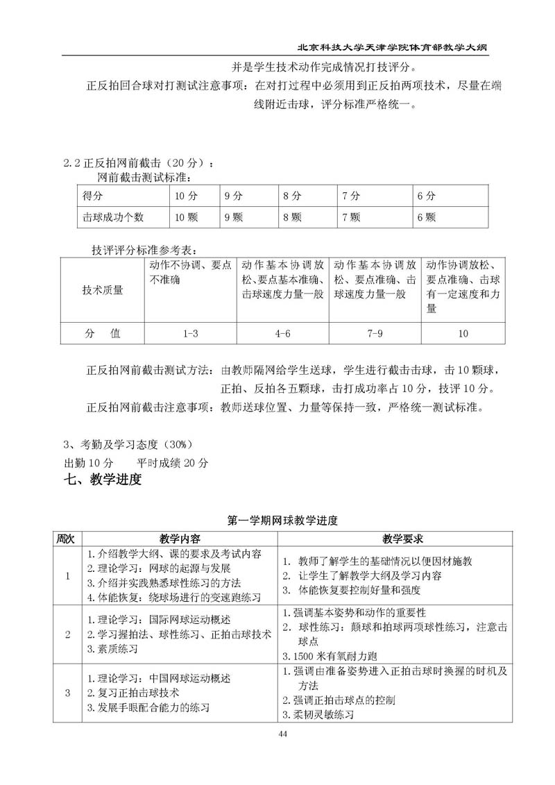 bevitor伟德国际1946官网体育部教学大纲
