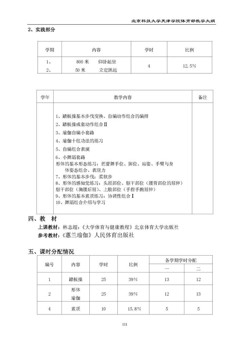 bevitor伟德国际1946官网体育部教学大纲